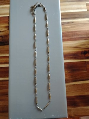 Vintage Vtg Nikken Goldtone Magnetic Magnet Necklace Geometric Adjustable 