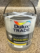 Dulux Trade Diamond Eggshell Paint Pure Brilliant White Paint 2.5L