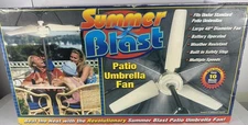 Summer Blast 48" Patio Umbrella Fan Battery Operated New In Box Old Stock Cool