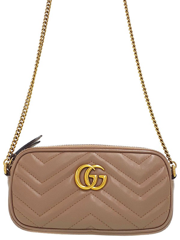 Gucci GG Marmont Quilted Leather Chain Strap Shoulder Bag Black 598596 T1157