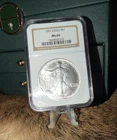 1991 $1 American Silver Eagle Coin NGC MS69 Graded Slab 🦅