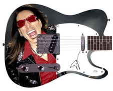 Steve Vai Signed Custom 1/1 Graphics Photo Guitar ACOA