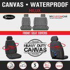 For Toyota HiLux Dual Single Cab 2005-2015 TRADIES Grey Canvas Front Seat Covers