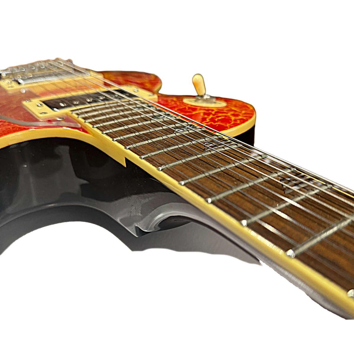 2001 Epiphone Les Paul Nuclear Extreme Red/Yellow Crackle Solid