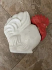 VIntage 1977 Avon Country Kitchen Rooster White Milk Glass Hand Lotion Bottle