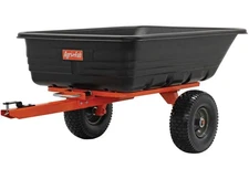 Agri-Fab 45-0552 Utility Poly Cart, 12", 15"x6" Tires, 12Cu Ft, Orange/Black