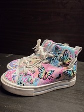 Skechers Twinkle Toes Flutter Daydream Light Up Shoes Girls Size 12.5 High Top N