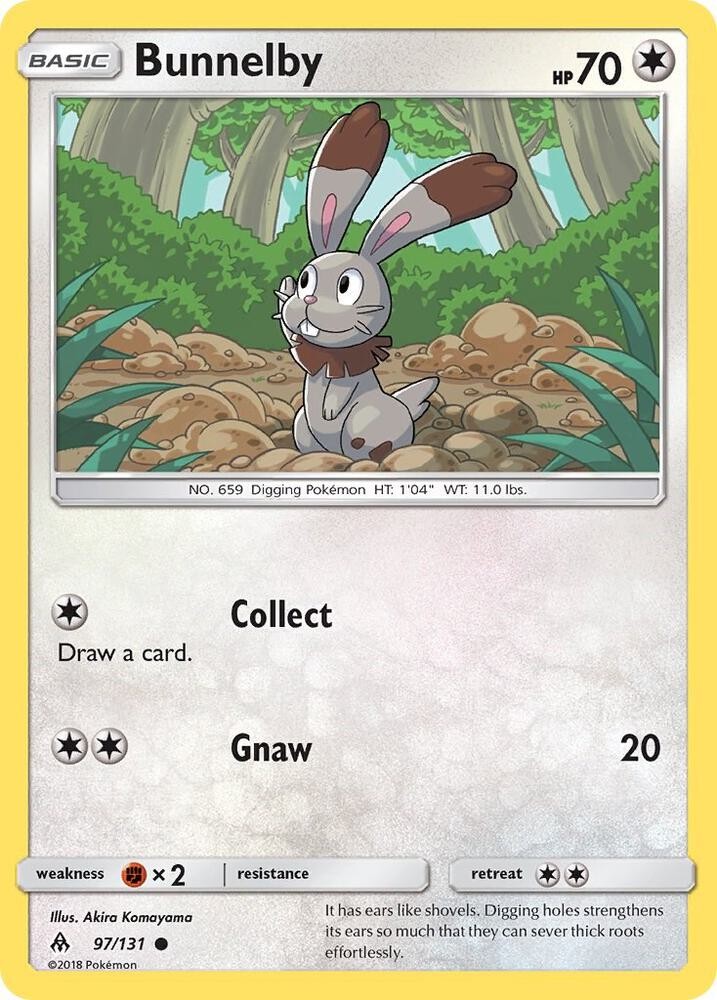 Pokemon Bunnelby SM - Forbidden Light 97/131 Lightly Played