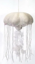 Fiesta Toys 14" White Jellyfish Glittered Plush Stuffed Animal Toy