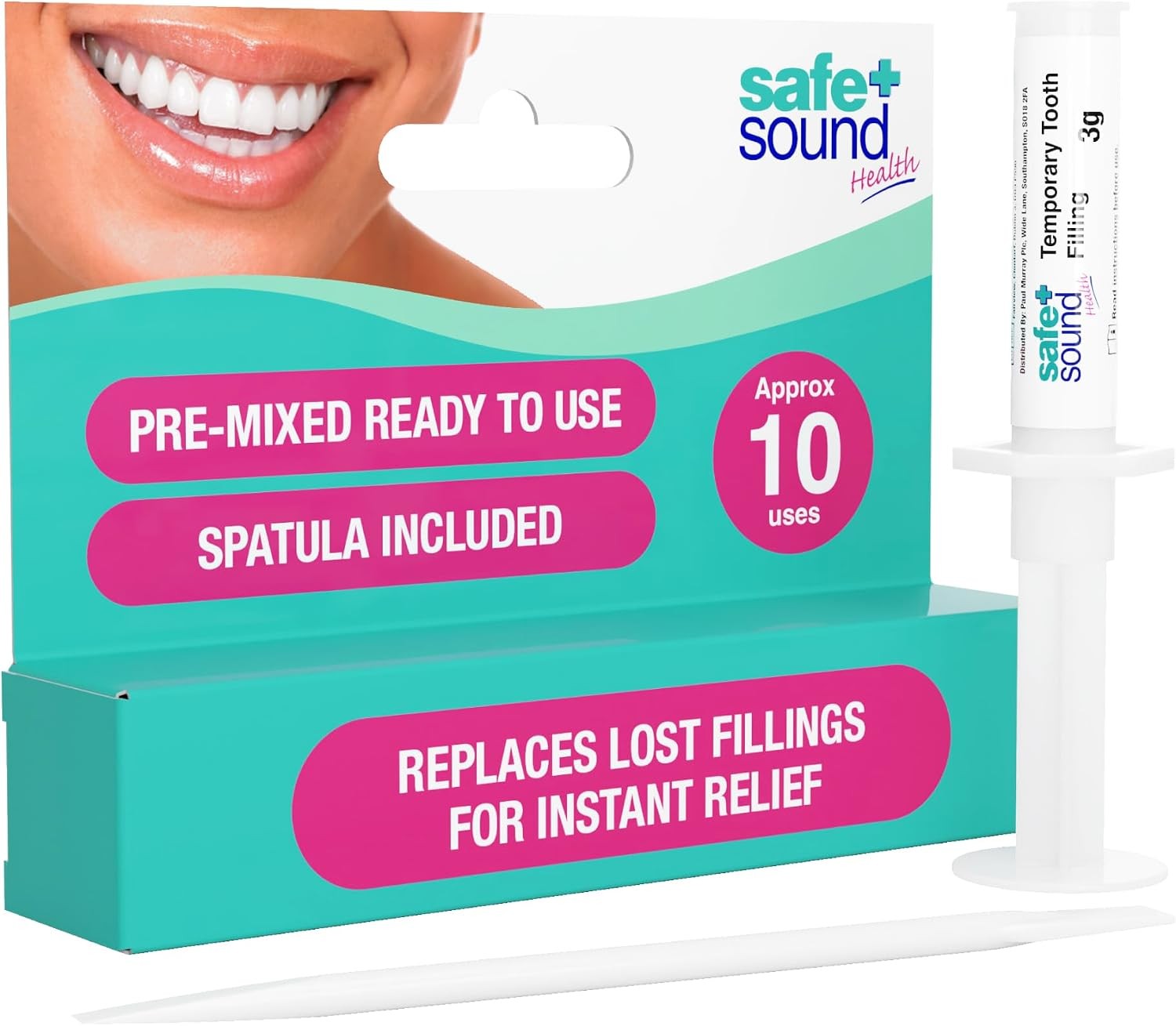 Temporary Tooth Filling Kit Zinc Oxide Based Material for 10 Fillings Pain