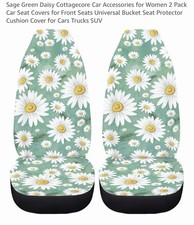 2 Green Flower Car Seat Covers Car Suv Bb