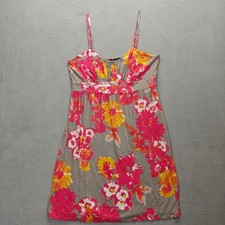 INC International Concepts Y2K Babydoll Dress Womens L Vacation Resort Tropical