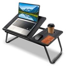Foldable Laptop Table Bed Sofa Tray Portable Lap Cup Holder Table Desk Stand