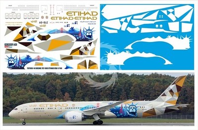 Boeing 787-900 ETIHAD USA - A6-BLE decals 1/144 Pas-Decals