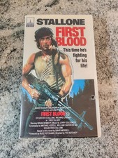 RARE 1982 White First Blood Thorn EMI Video Clamshell VHS Rambo Read
