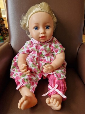 Babypuppe von Zapf Creation 16 Zoll (41 cm) weicher Körper bezaubernd große blaue Augen 