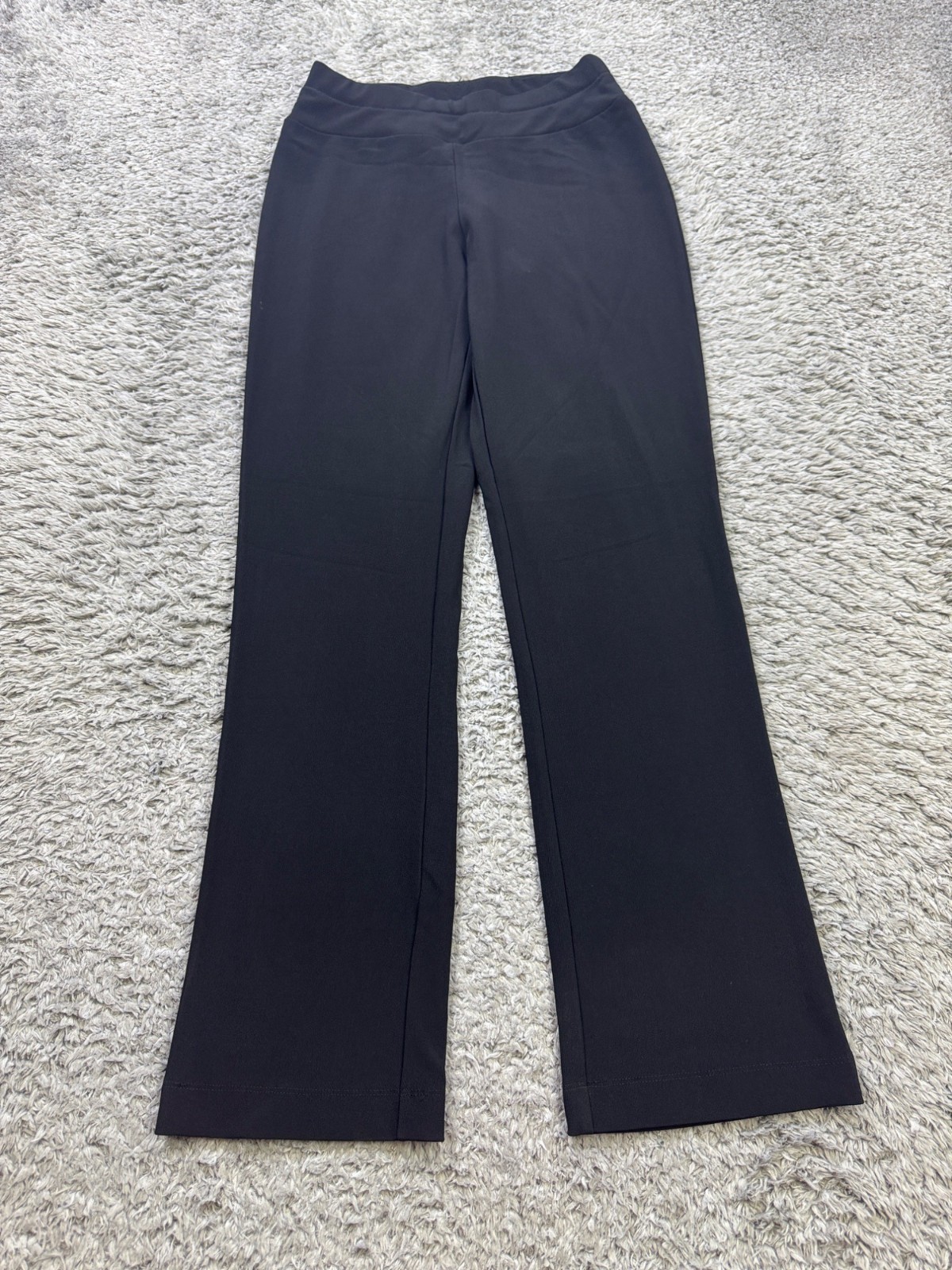 Boston Proper Pants Women XS Black Beyond Travel Flare Pull On Mid Rise Trousers