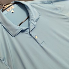 Peter Millar Shirt Men's XXL Blue Summer Comfort Polo Stretch Performance Golf