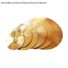 and Drum Brass Cymbals for all Drumming Styles 6 8 10 12 14 16 Inch 