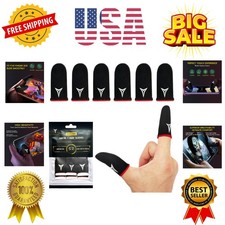 6 Pack Mobile Phone Gaming Finger Sleeves, Finger Sleeves Compatible with All...