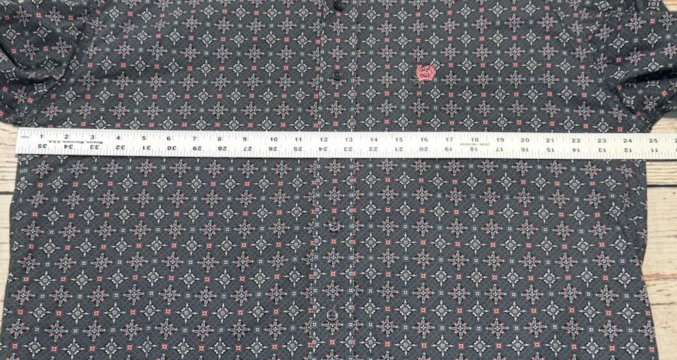 Cinch Button Down Long Sleeve Cuff Flip Men’s Sz L