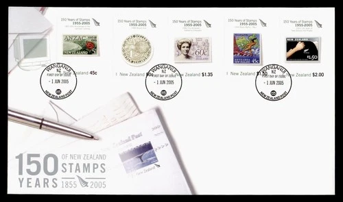 DR WHO 2005 NEW ZEALAND FDC STAMP 150TH ANIV COMBO $2 M79771