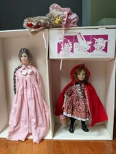 1983 Ltd. Ed. Steiff Wolf Head Suzanne Gibson Red Riding Hood Grandma Dolls
