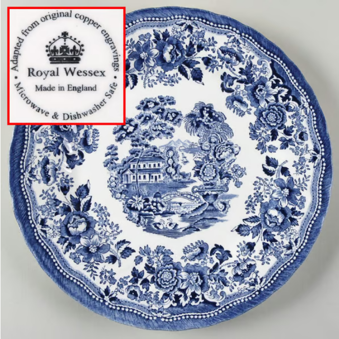 Royal Wessex Dinner Plate Tonquin Blue by Churchill 10 inch | eBay