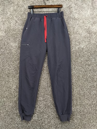 FIGS Zamora Jogger Scrub Pants Women's Small Tall Gray Medical Pockets Workwear