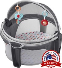 Cuna Port til,Espacio De Juego De Viaje Con Juguetes Para Reci n Nacidos Y Dosel