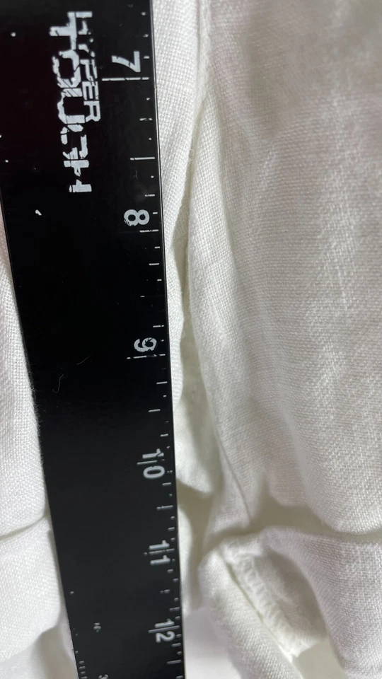 Pantalones Cortos INC International Concepts Mujer Bolsillo Lino Blanco Talla 4p Petite. Foto 3 de 4