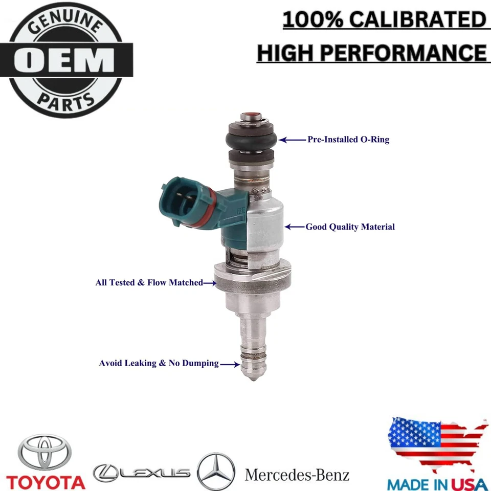 X6 Inyectores de combustible OEM DENSO para Lexus IS250 2006-2015 2,5 L V6 #23250-31020 Foto 2 de 4