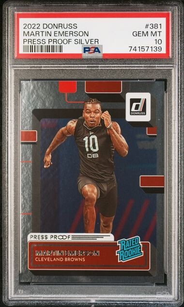 Martin Emerson Panini Donruss #381 Press Proof Silver