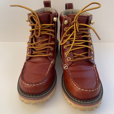Eddie Bauer Severson Moc Toe Boots 4.5 Mens, 6 Womens Copper