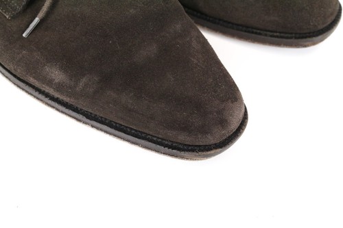 SUITSUPPLY Men Formal Shoes EU41 Dark Brown High-Top Suede Laced - Picture 8 of 18