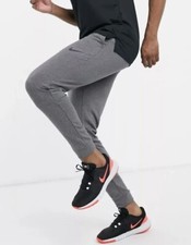 Nike Training Dri-FIT tapered fleece joggers dark grey Mens Size XL OFFICIAL 