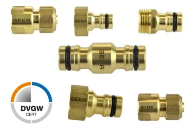 Original GEKA® plus Stecksystem Trinkwasser DVGW Messing