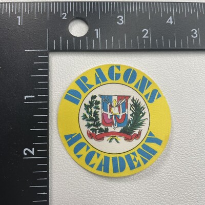 Vtg 1970s Cox Int l DRAGONS ACADEMY (Silk Patch / Sticker ?-Read) 03NR