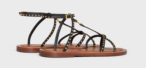 Sandalia plana Celine Taillat con tachuelas en piel de becerro - venta al por menor $990 - Imagen 3 de 5