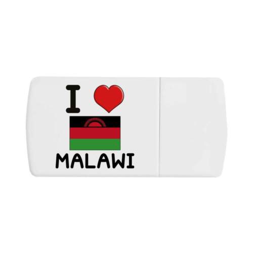 'I Love Malawi' Pillendose mit Tablettensplitter (PI00015573) - Bild 1 von 5