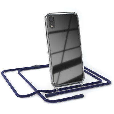 Handykette für Apple iPhone XR Umhängehülle Band verstellbar Cover Nachtblau