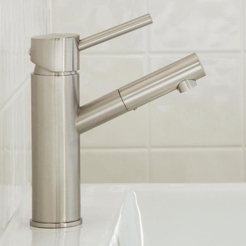 VIGO VG01009BN Noma Single Lever Basin Bathroom Faucet in Brushed Nickel - Picture 2 of 8