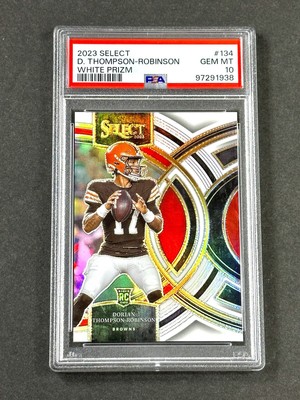 2023 Select DORIAN THOMPSON-ROBINSON Rookie White Prizm #/35 RC PSA 10 - POP 1