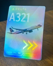 Delta Airlines Aircraft Pilot Trading Card 2022 Airbus A321NEO No. 58
