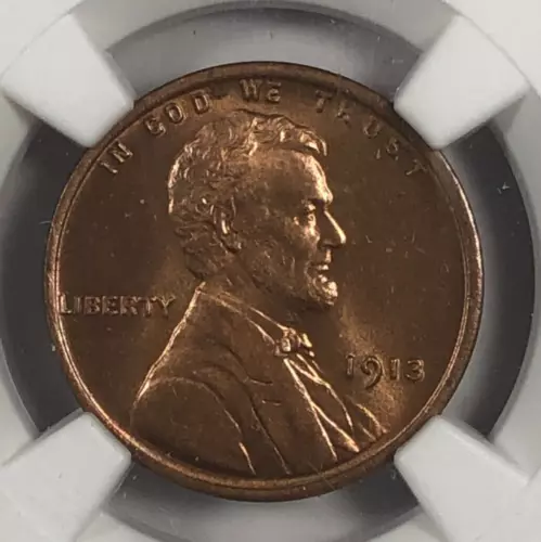1913 Lincoln Cent. .01. NGC Unc. Details. Super attractive and Flashy.