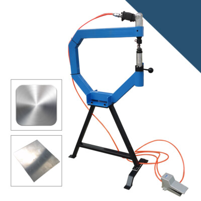 4in Pneumatic Planishing Hammer Cast-Iron Stand +Throat Polisher 1''/2''/3'' Anvil