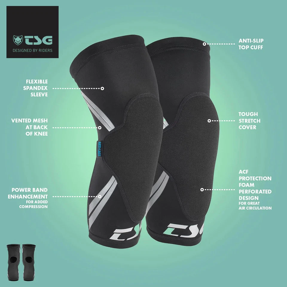 TSG - Lightweight MTB Knee Sleeves Dermis A, Impact Protection, Anti-Slip Design - Image 3 of 4
