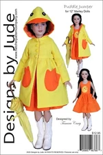Puddle Jumper, Doll Clothes Sewing Pattern for 12" Marley Doll Tonner