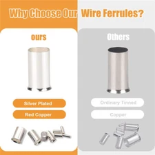 Uninsulated Cord End Terminals Bootlace Ferrules Cable Crimp Connectors