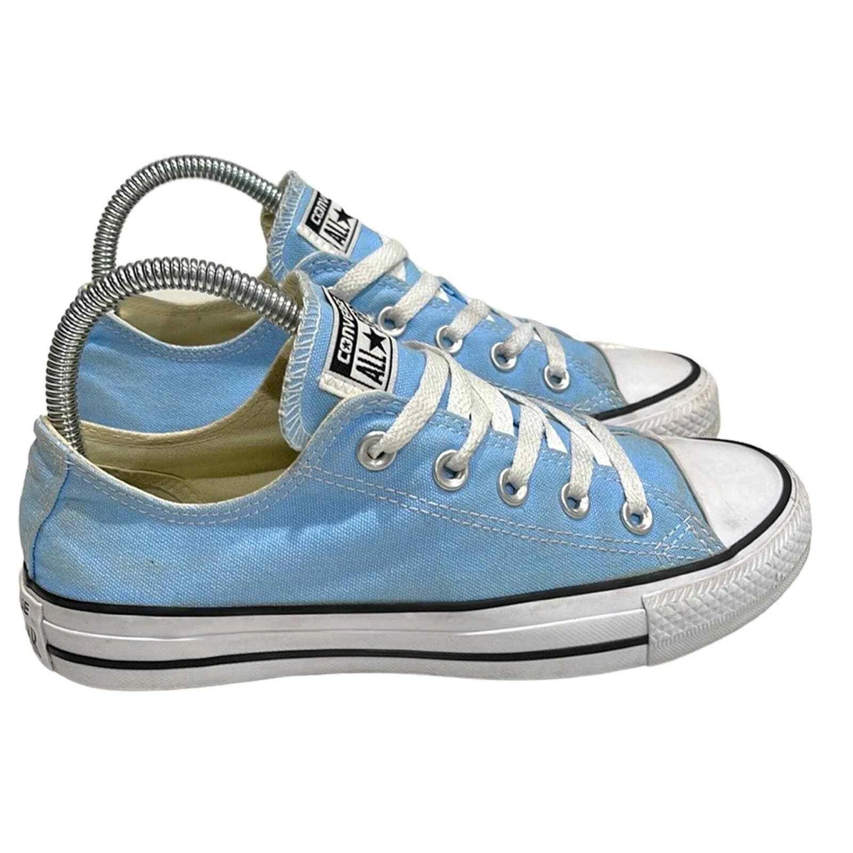 estrecho Hizo un contrato Musgo Converse All Star Low Top Baby Blue Canvas Sneakers SZ 6 Women | eBay